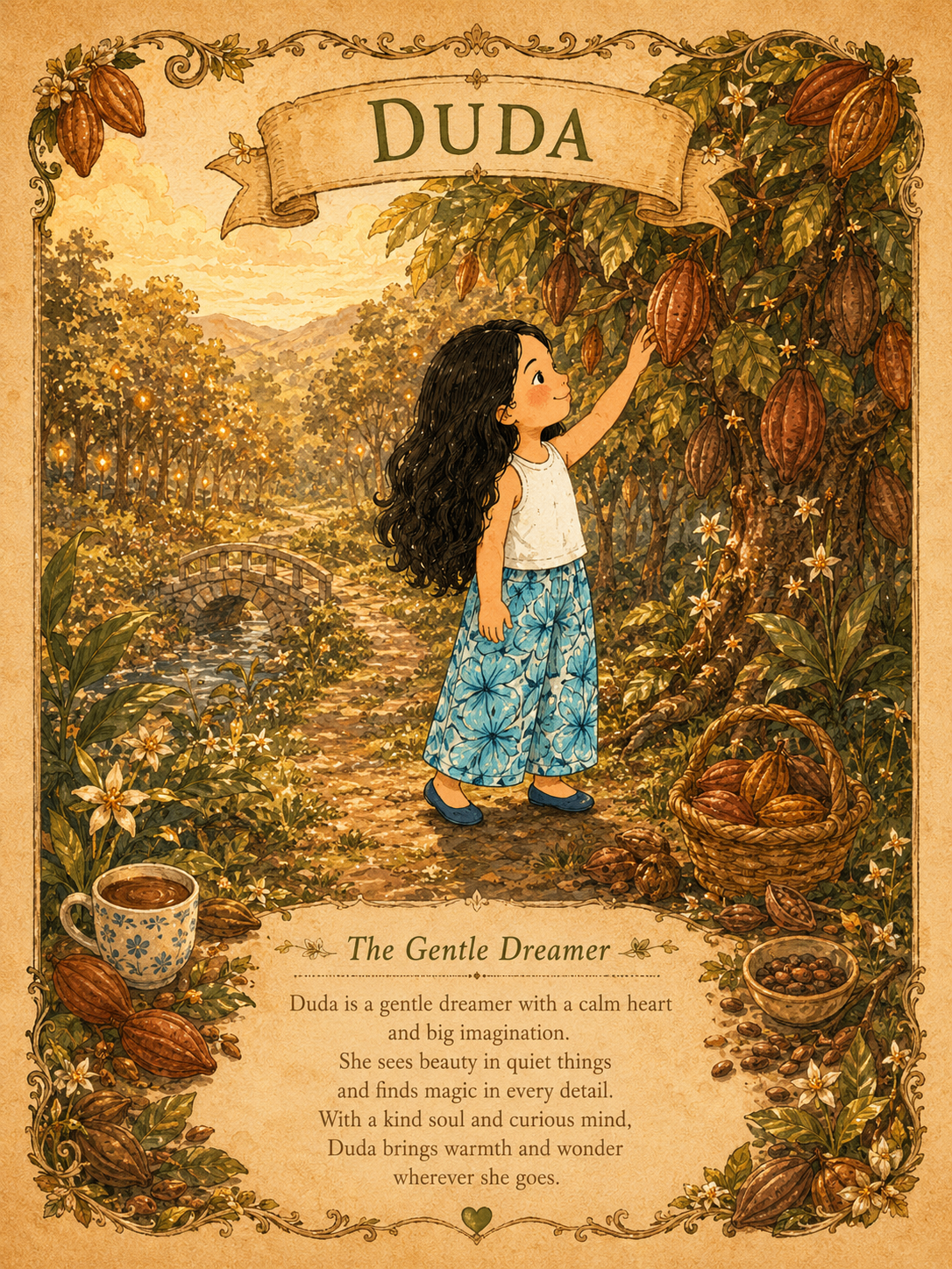 Duda storybook character card