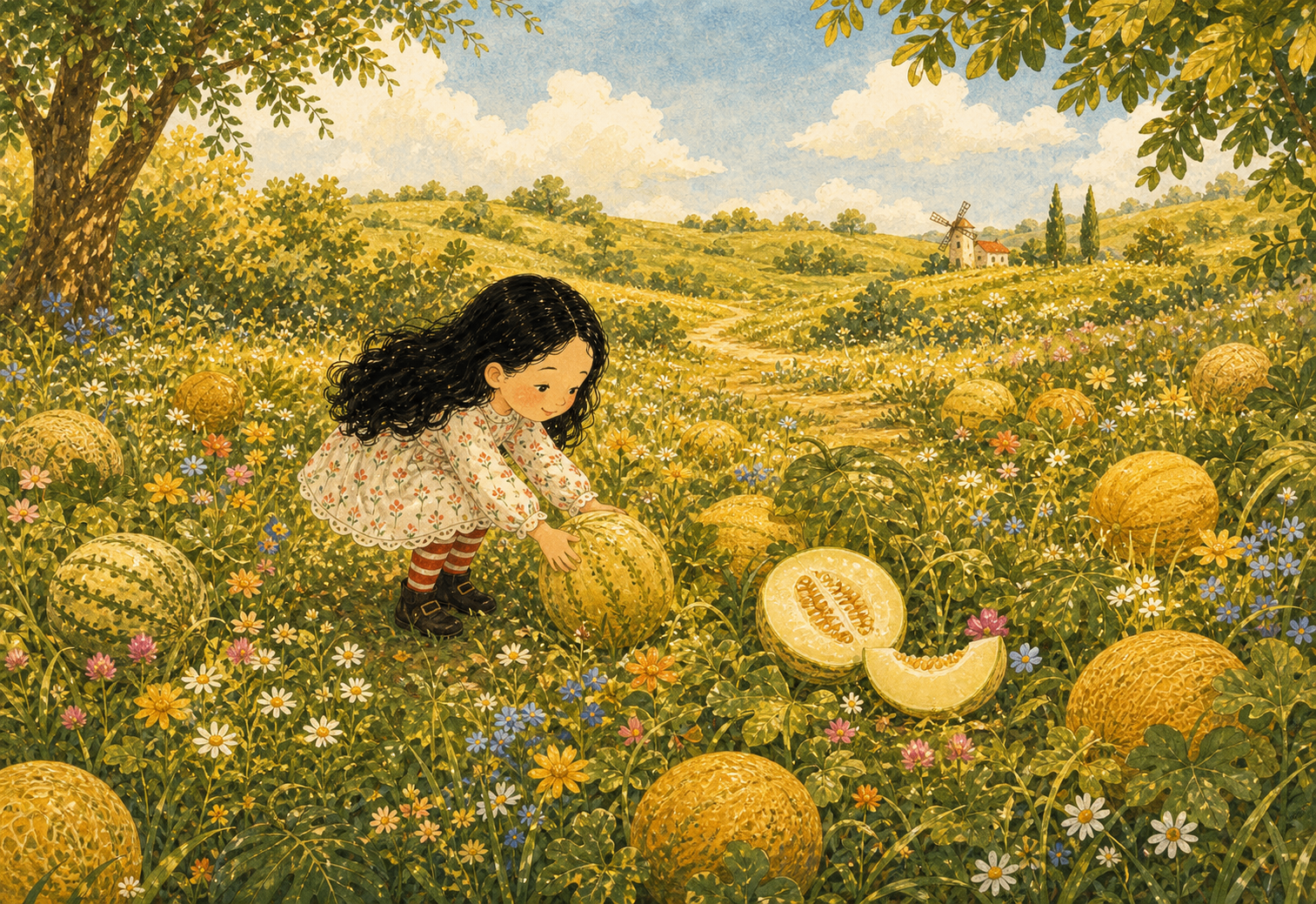 Sunmelon Meadow — a quiet vignette