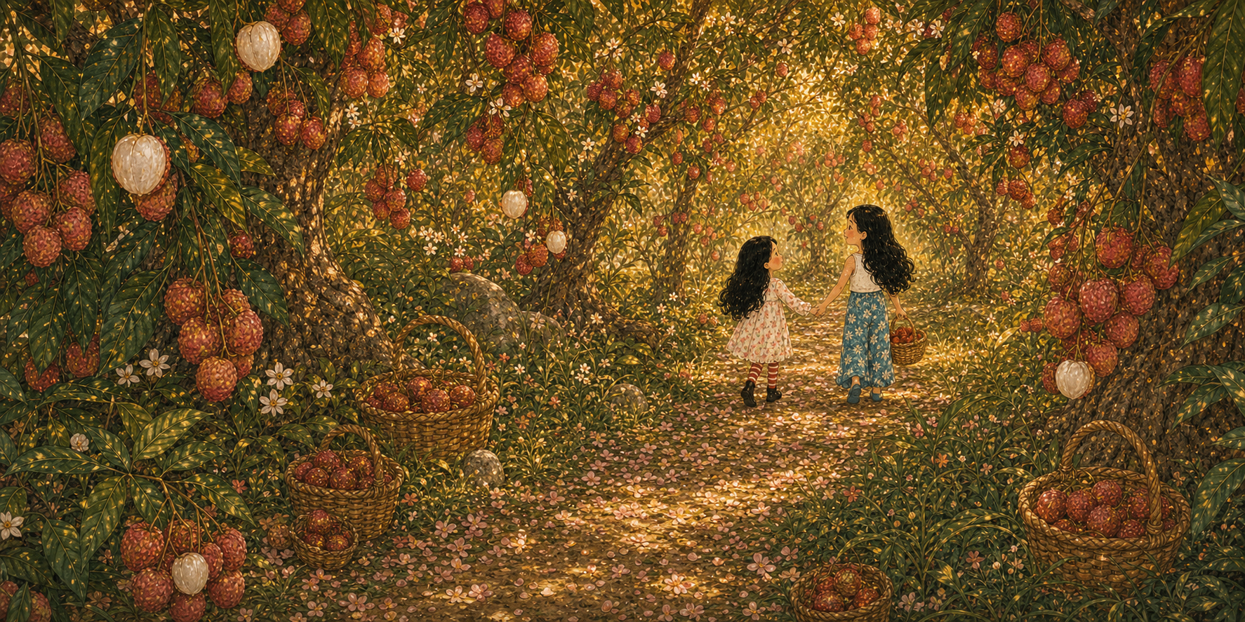 Lychee Fever — storybook landscape