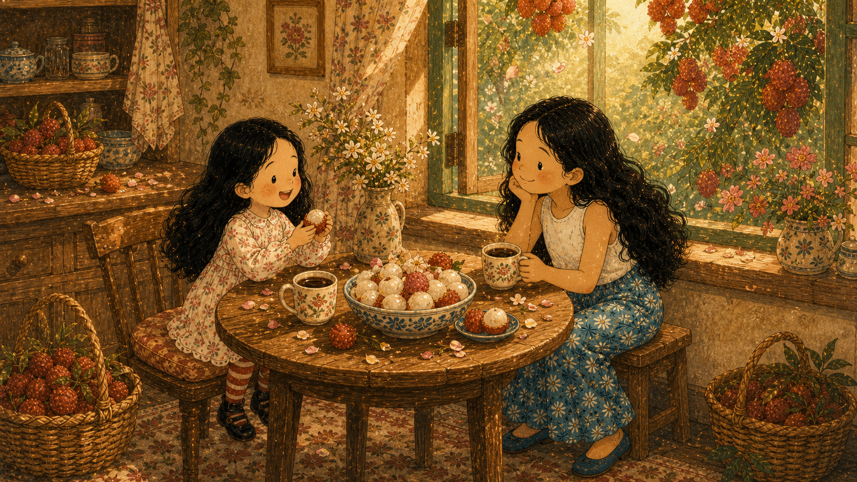 Lychee Fever — Emma enjoying the coffee