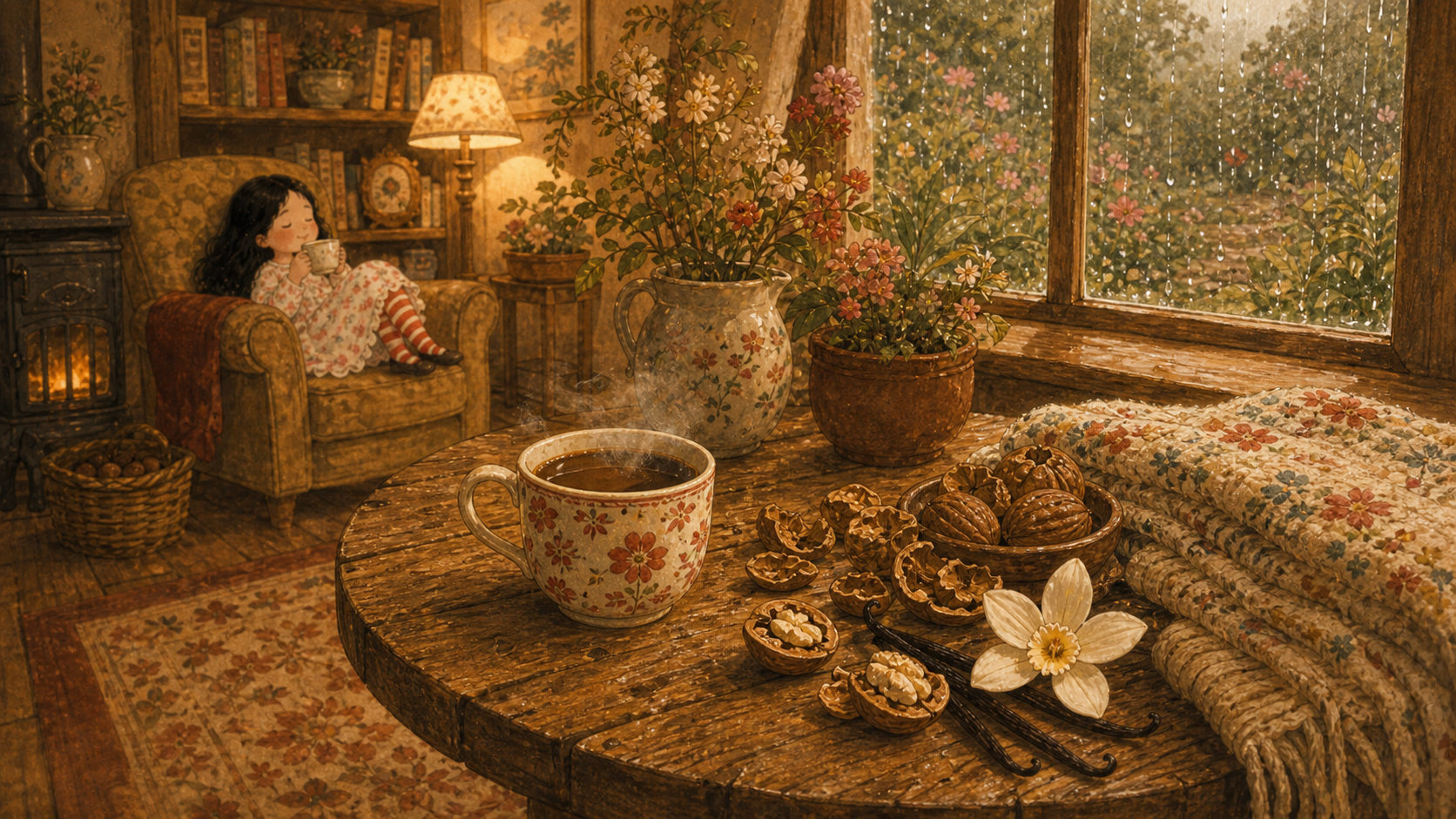 Vanilla Nutwood — Emma enjoying the coffee